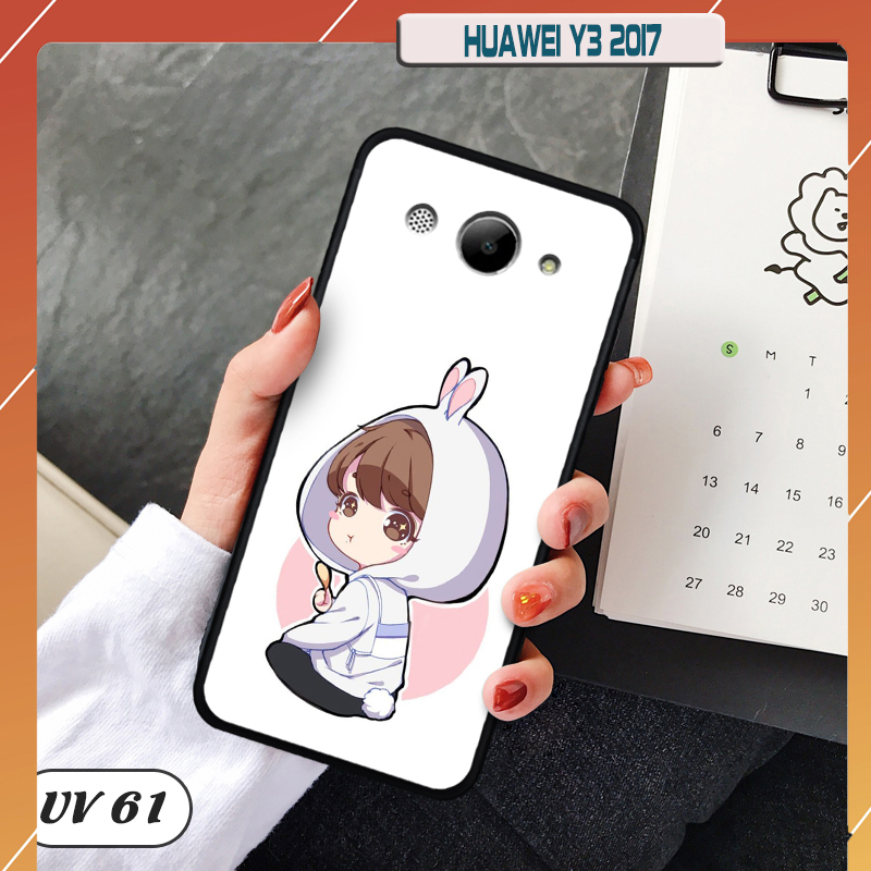 Ốp điện thoại HUAWEI Y3 2017 - lưng nhám viền dẻo