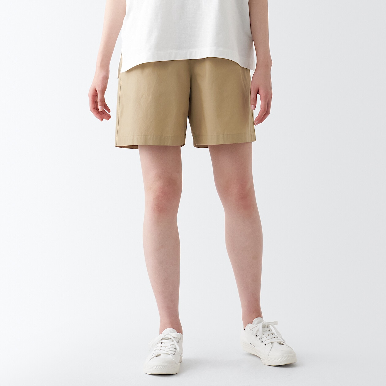Muji Quần Short Vải Poplin Nữ
