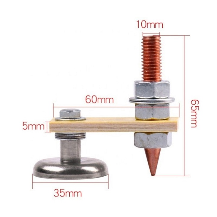 Dụng Cụ Kẹp Mass Dạng 1 Chân Nam Châm Cho Máy Hàn
