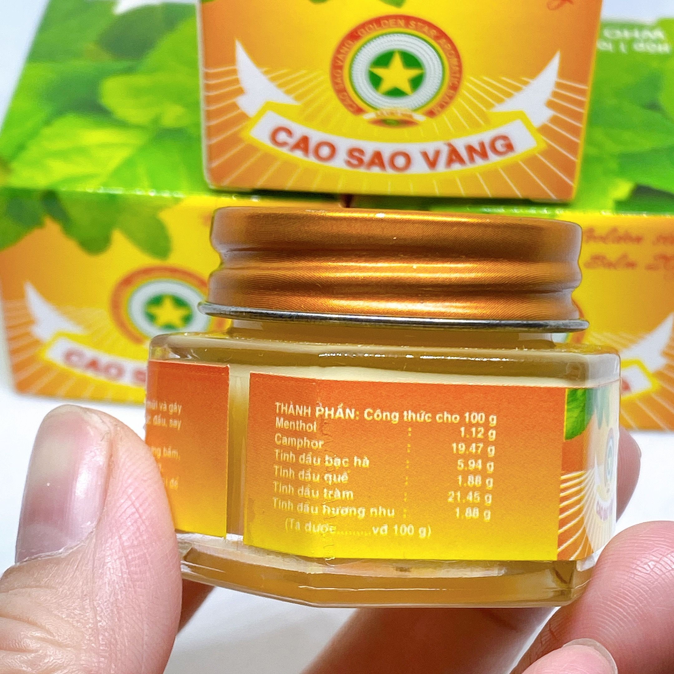 (Date 2028) Cù Là Cao Sao Vàng TW3 20g-Chính Hãng