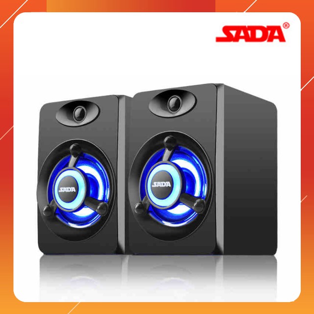 {HOT} Đôi Loa Máy Vi Tính Đèn Led SADA V-118