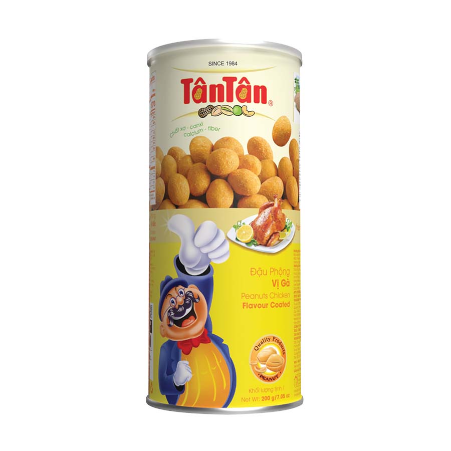 Combo 4 lon Đậu phộng vị Gà Tân Tân 200g
