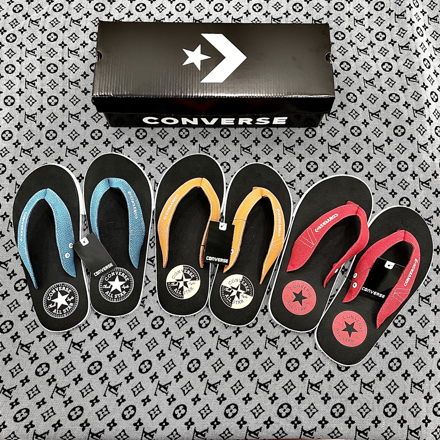 Dép xỏ ngón nam Converse mẫu mới hàng xịn cao cấp. Sẵn 3 màu đỏ-xanh