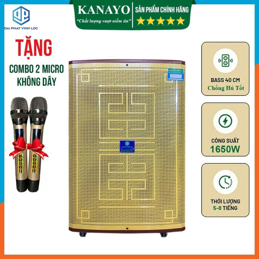 The 1650watt kanyo 4-inch bass 40 karaoke speaker-power | Vinh coir karaoke speaker | get 2 Premium Anti-bass karaoke mic GZ10