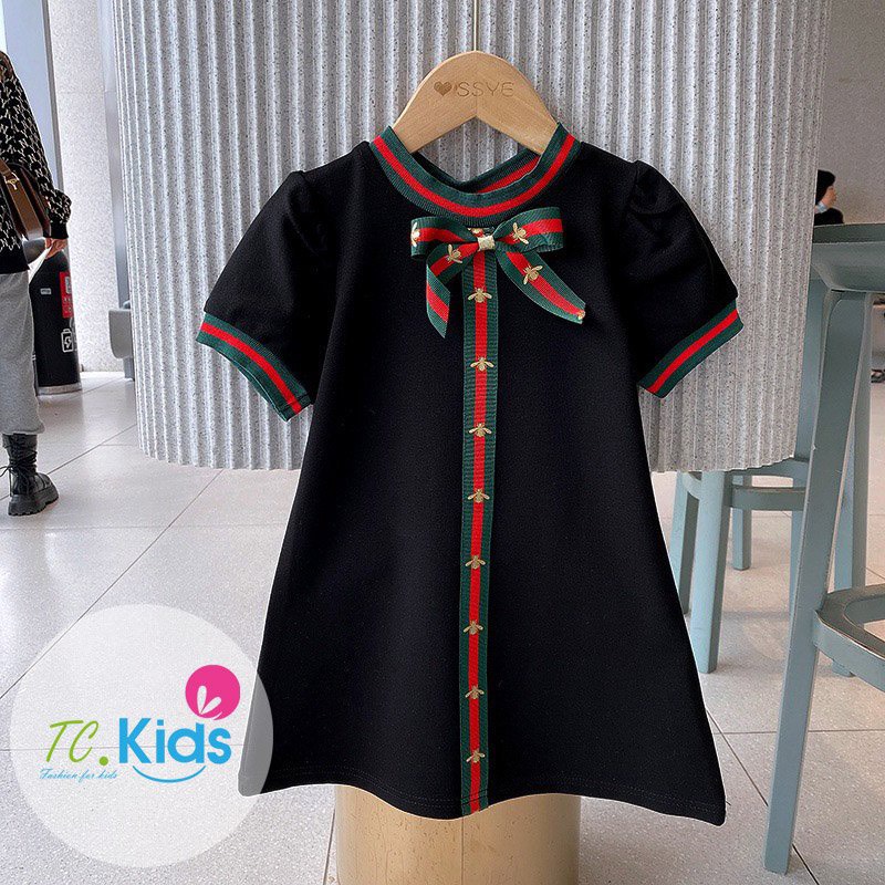 [SIZE NHÍ+ ĐẠI] ĐẦM BÉ GÁI CỰC SANG PHỐI SỌC GUCCI
