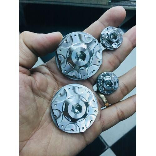 [HCM]Ốc mâm lửa salaya trắng inox gắn xe wave