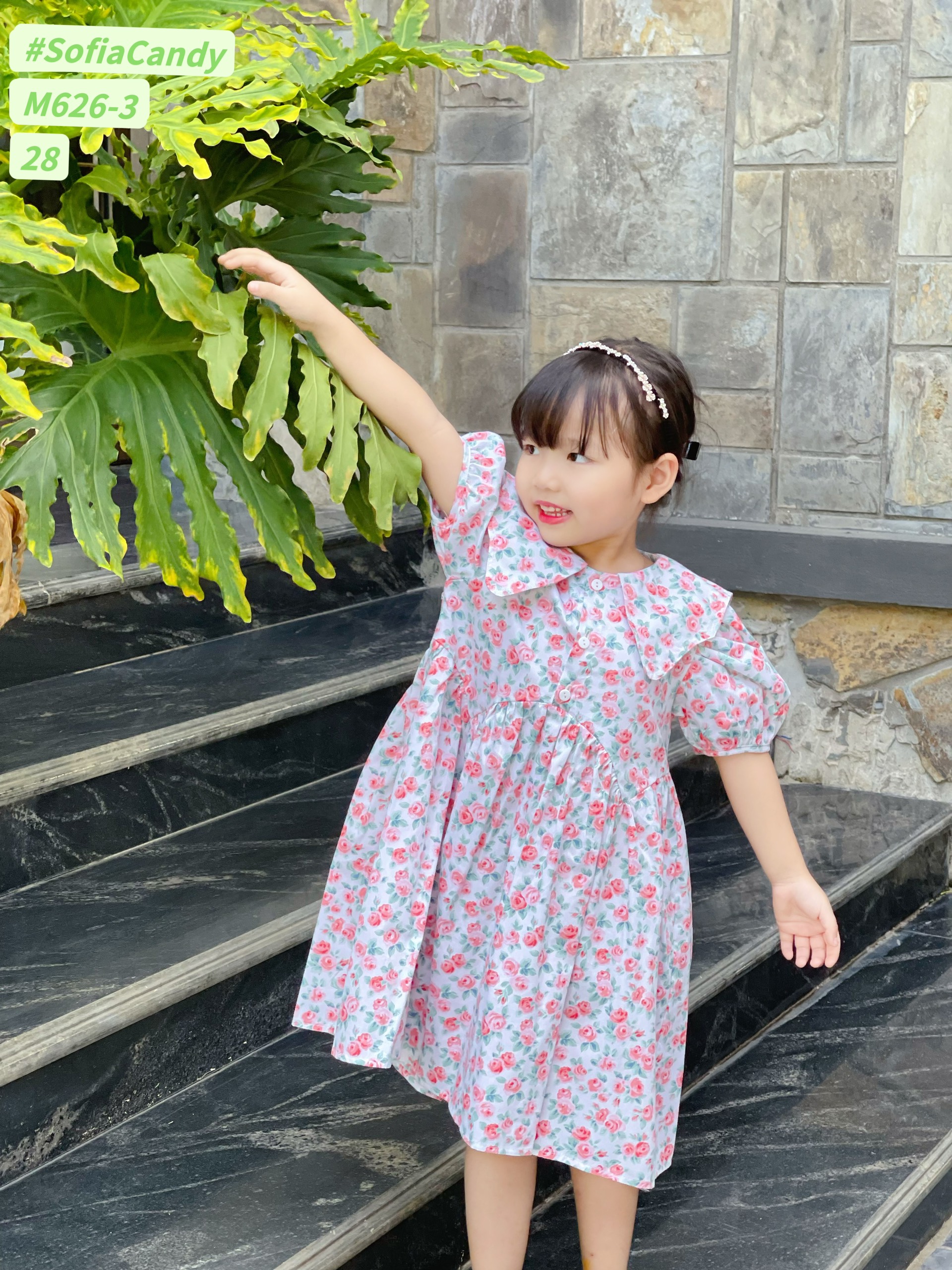 ĐẦM HOA HỒNG NHÍ SOFIA CANDY