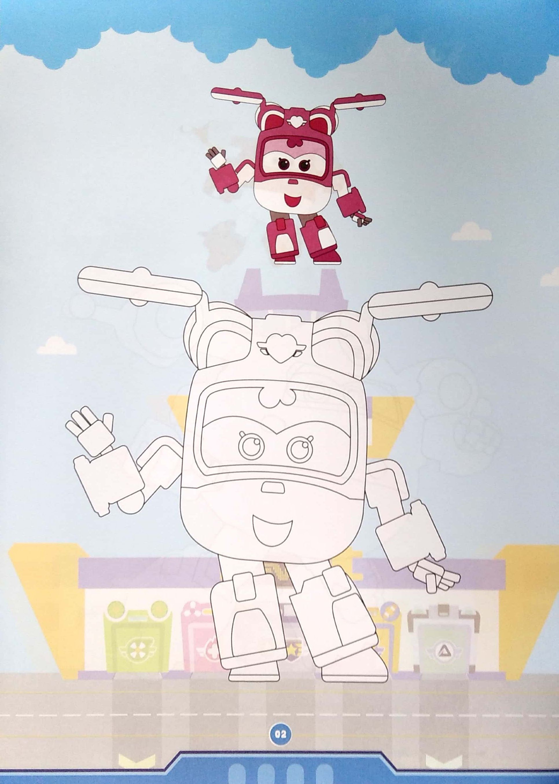 Sách - Bé Tô Màu - Superwings - Bộ 4 Cuốn