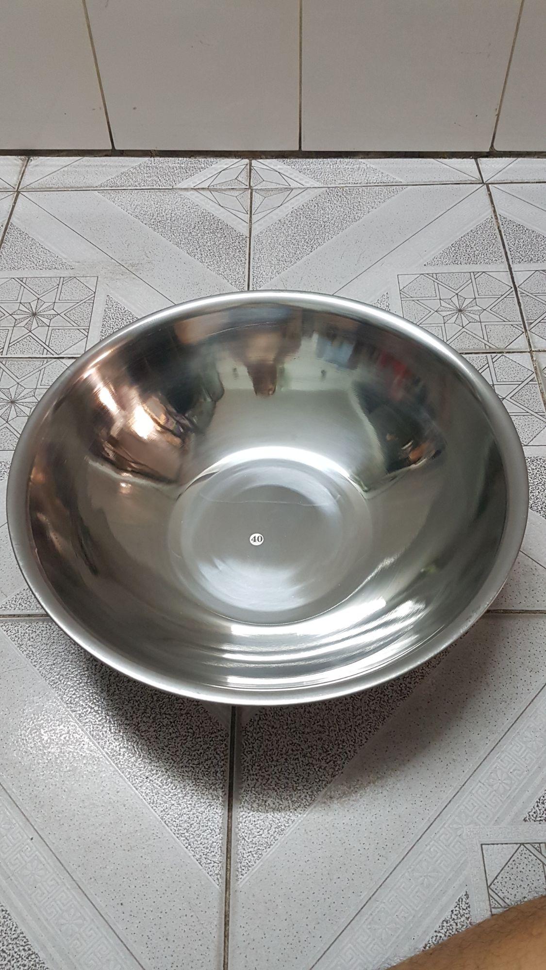 [HCM]Bộ thau rổ inox 6 cái ( 5 thau 32,34,36,40 và 45cm và 1 rổ 34cm)