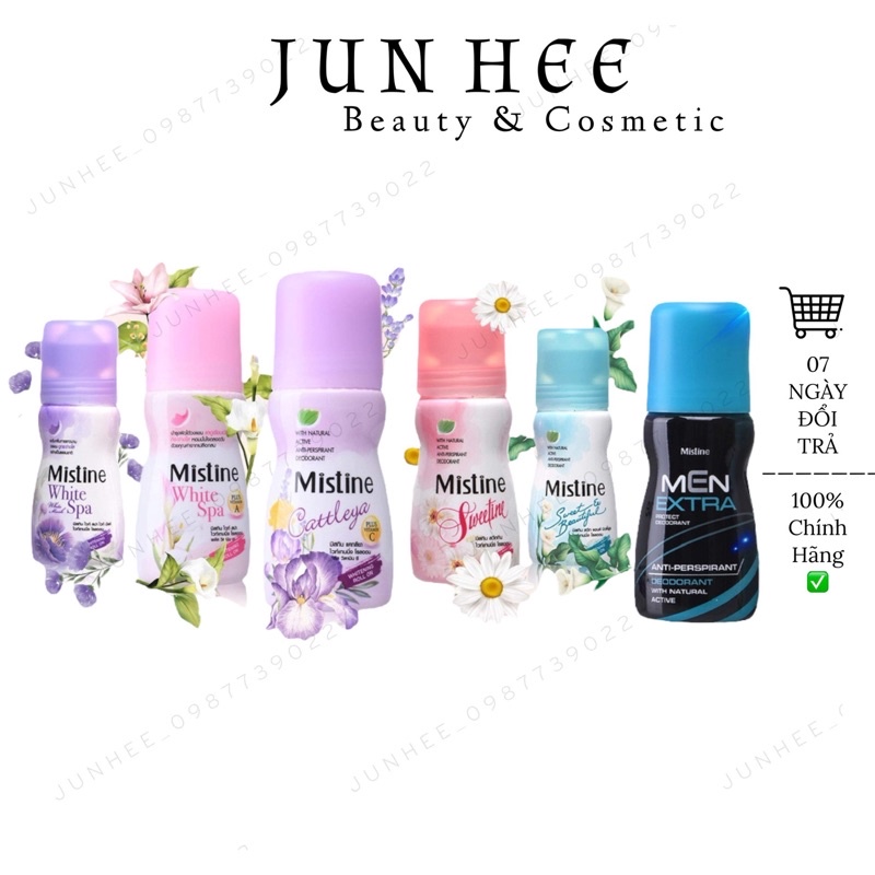 [ JUNHEE_ AUTH ] Lăn khử mùi MISTINE WHITE SPA Thái Lan chính hãng