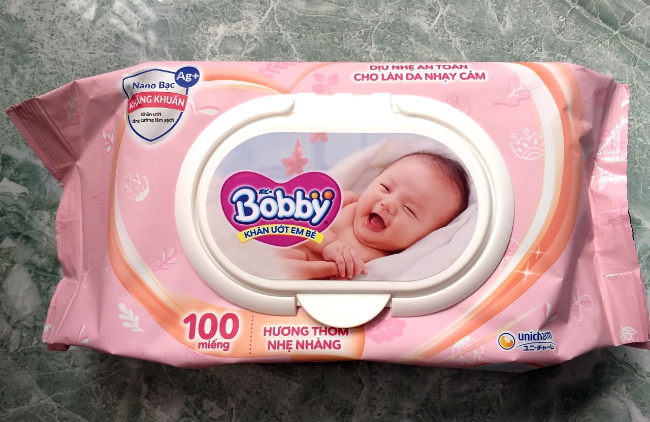 KHĂN ƯỚT BOBBY CÓ MÙI/KHÔNG MÙI 80 TỜ/100 TỜ