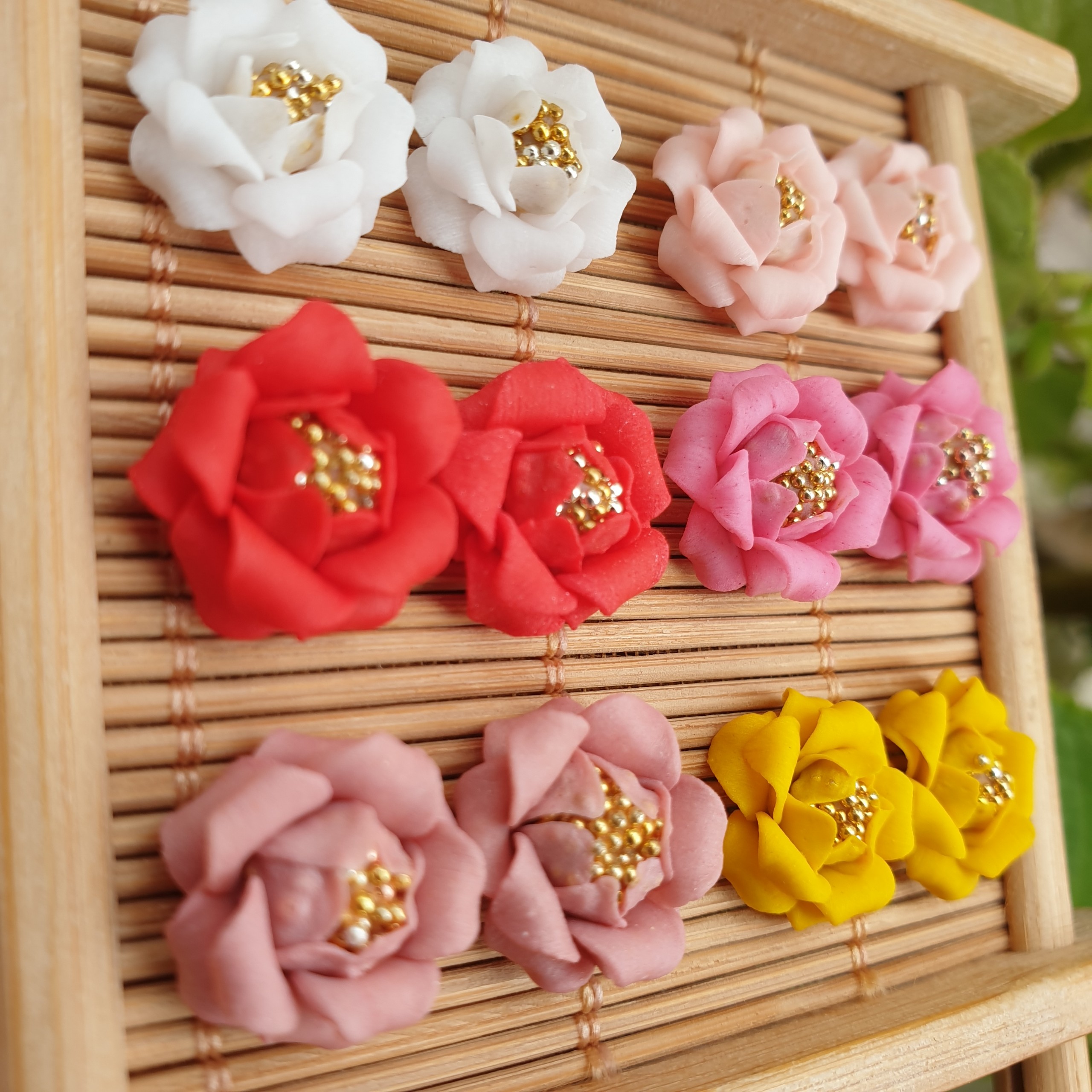 [HCM]Hoa hồng bi - Hoa bột đính móng 10HB