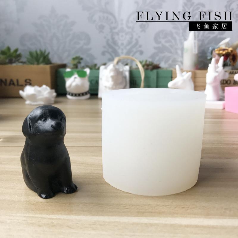 Cá Đồ Dùng Gia Đình Thạch Cao Cỏ Thơm Vật Trang Trí Gắn Trên Ô Tô Con Chó Con 3D Chó Labrador Silicone Bộ Tạo Khuôn Hình