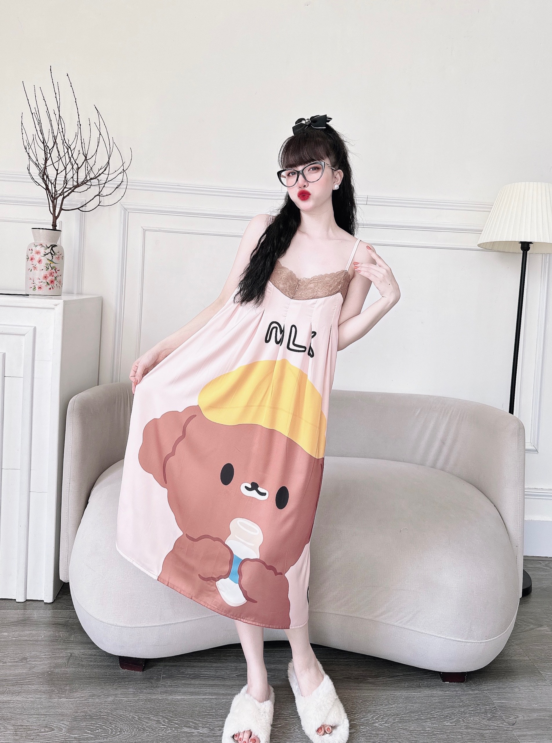ĐẦM LỤA XẾP LY THIẾT KẾ CAO CẤP