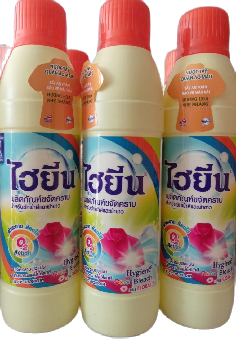Combo 3 chai Nước tẩy quần áo Màu Hygiene 500ml Thái Lan