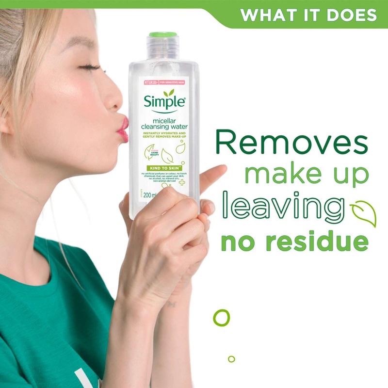 Nước tẩy trang Simple Micellar Cleansing Water 200ml