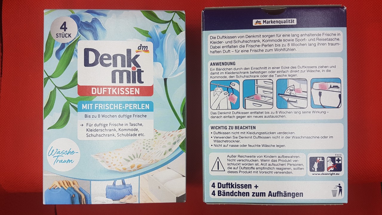 Túi thơm quần áo Denkmit, xách tay Đức