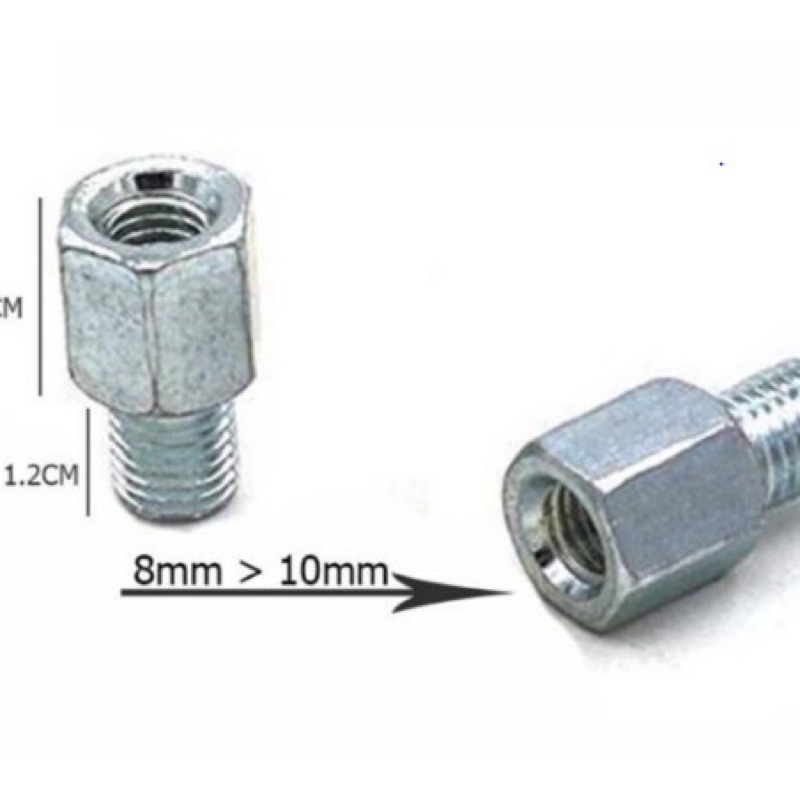 Ốc nối chân gương 8 và 10ly (giá 1ốc)