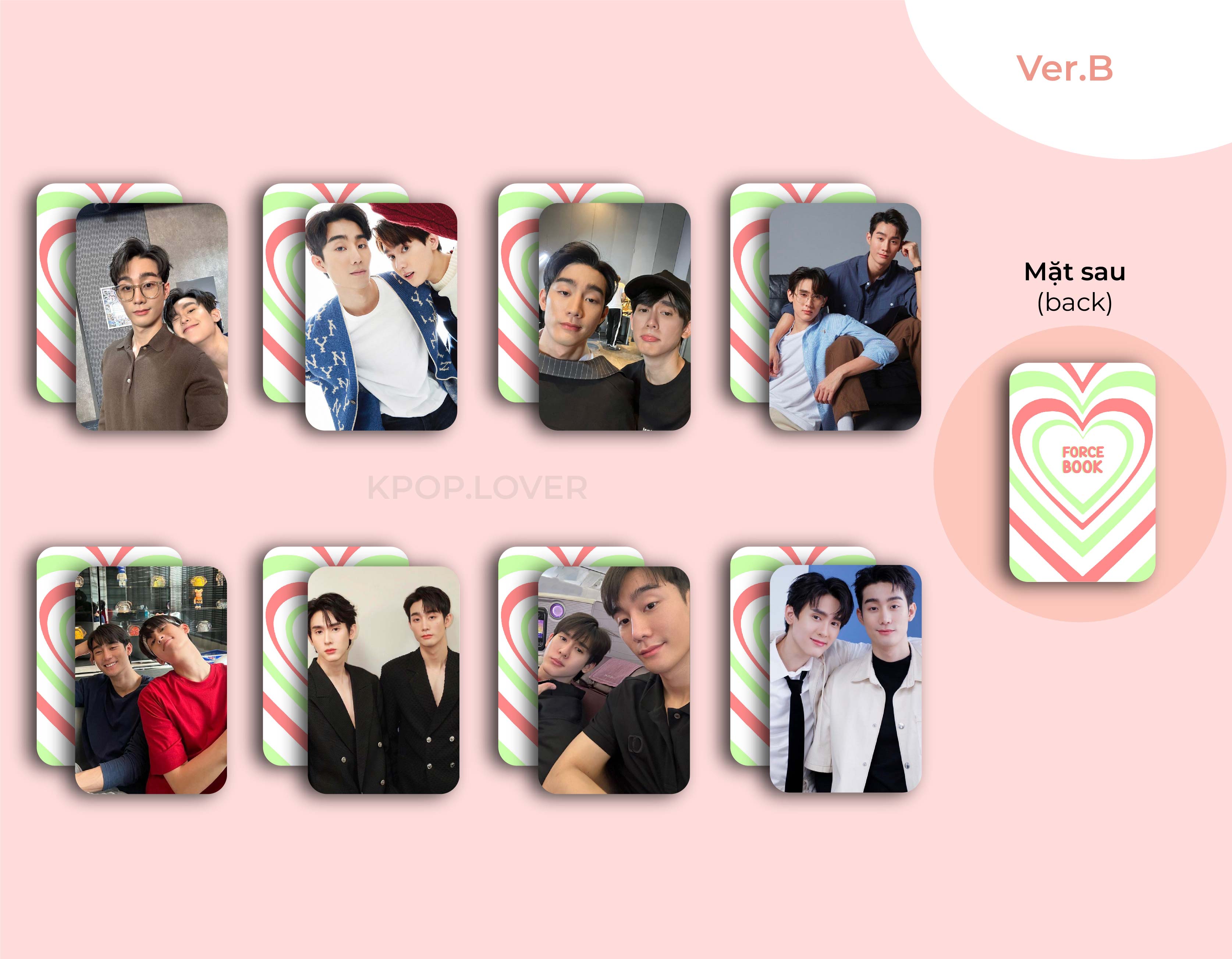 Set 8 card bo góc forcebook