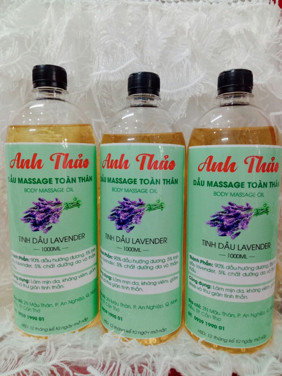 DẦU MASSAGE BODY LAVENDER ANH THẢO 1000ML