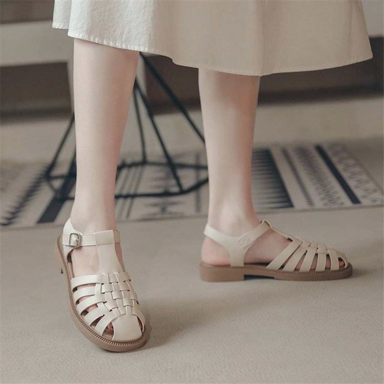 Giày sandal rọ nữ 2 màu