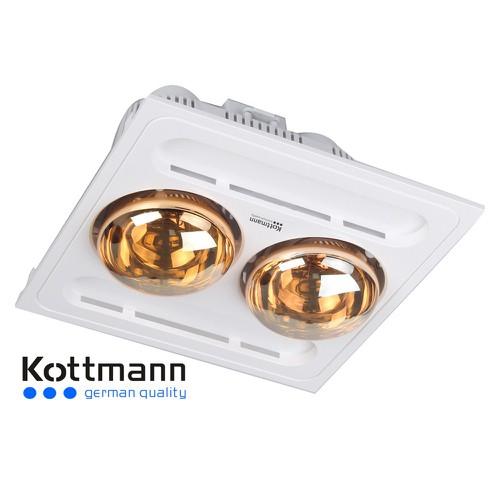 Đèn sưởi nhà tắm âm trần 2 bóng Kottmann K9-S( Trắng Vàng)