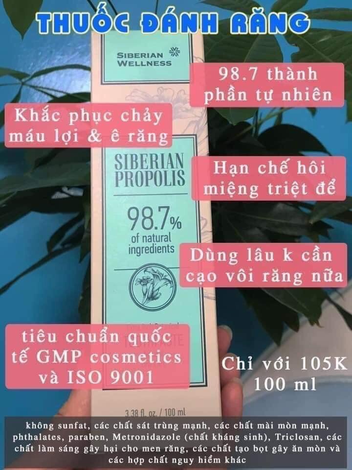 [HCM][HÀNG CHÍNH HÃNG] Kem đánh răng keo ong Siberi