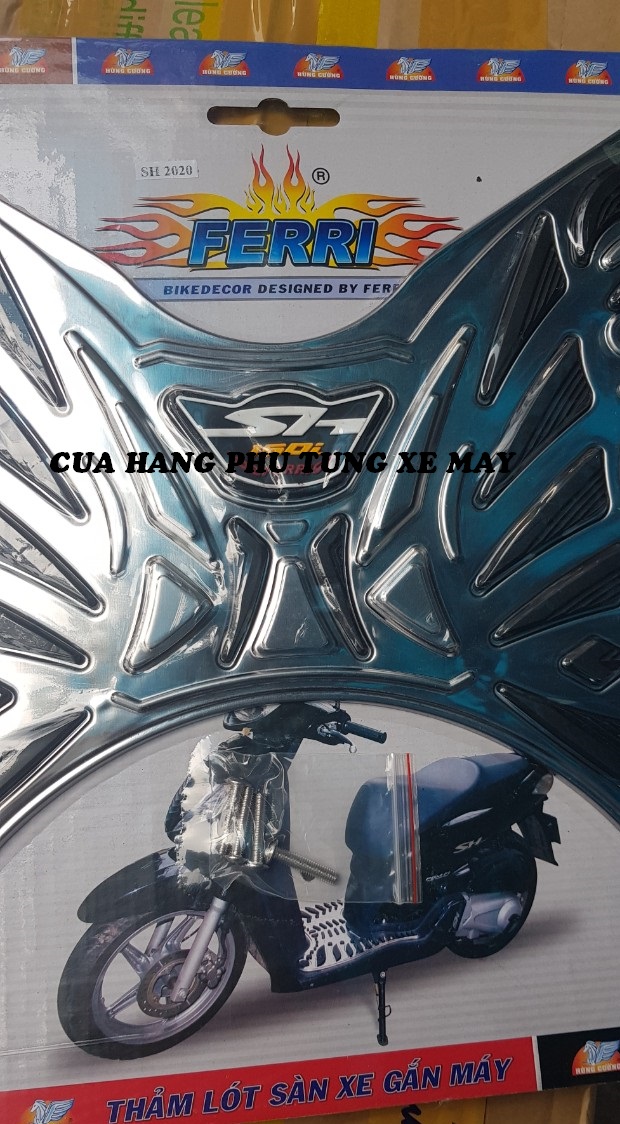 Thảm lót chân inox cho xe SH 2020