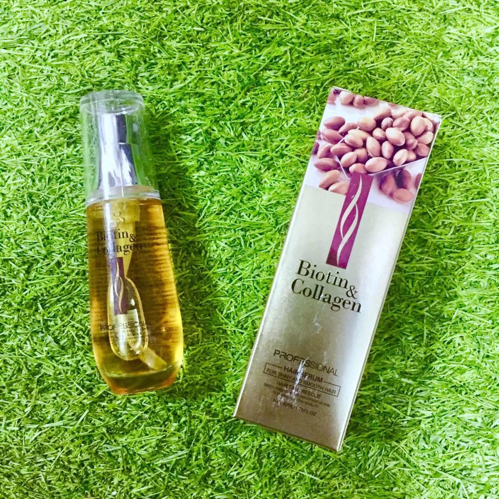 Tinh dầu dưỡng bóng mượt tóc biotin & collagen serum 60ml