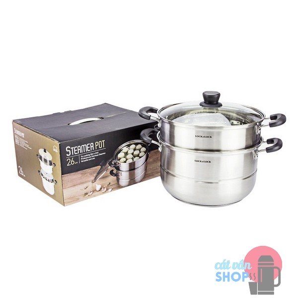 Bộ nồi hấp 2 tầng Lock&Lock Steamer Pot size 26cm/28cm