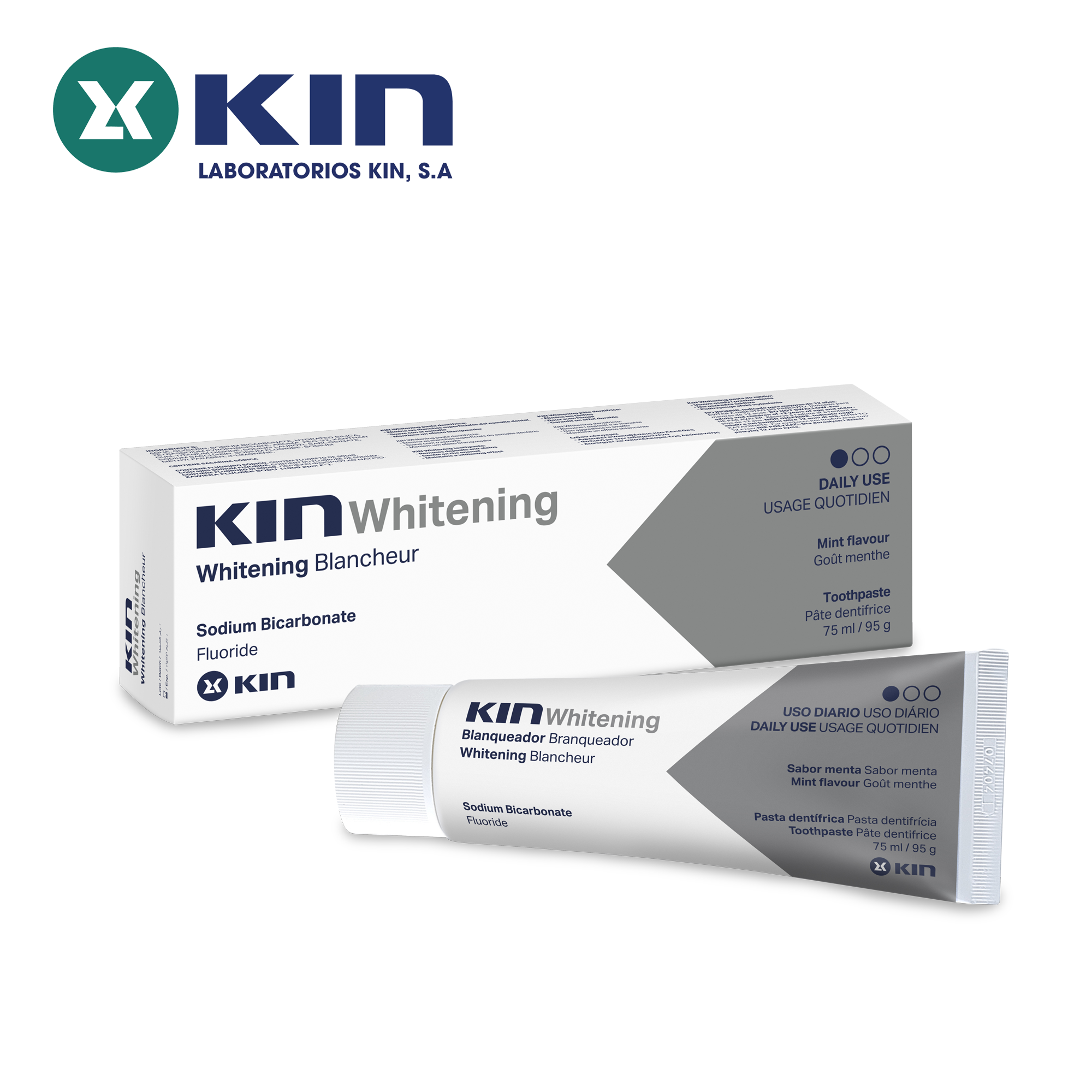 Kem đánh răng KIN whitening làm trắng răng 75ml