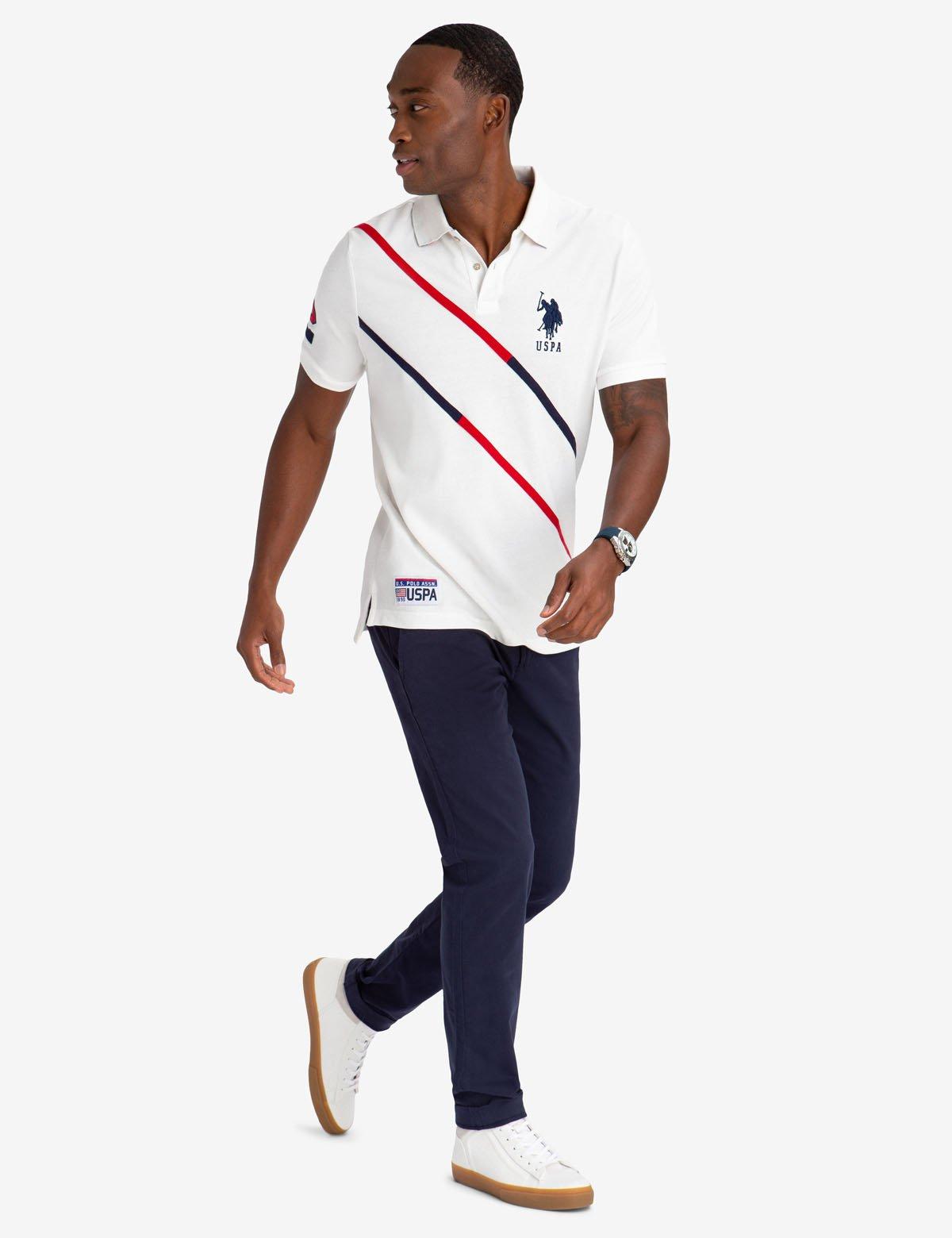 Áo thun US Polo Assn DIAGONAL POLO SHIRT 113572-8800A