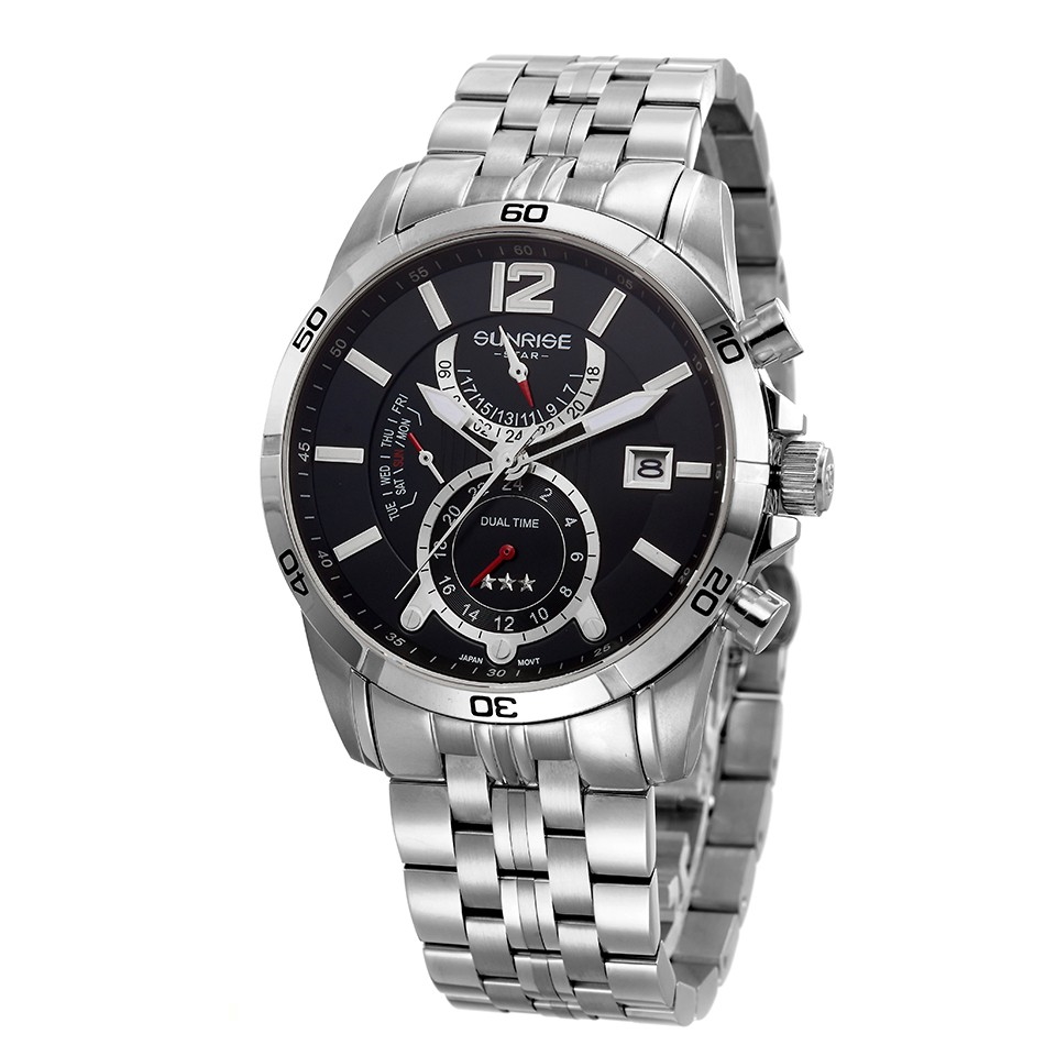 Thông tin chi tiết Đồng hồ nam SUNRISE 1172SA Dual time Chính hãng