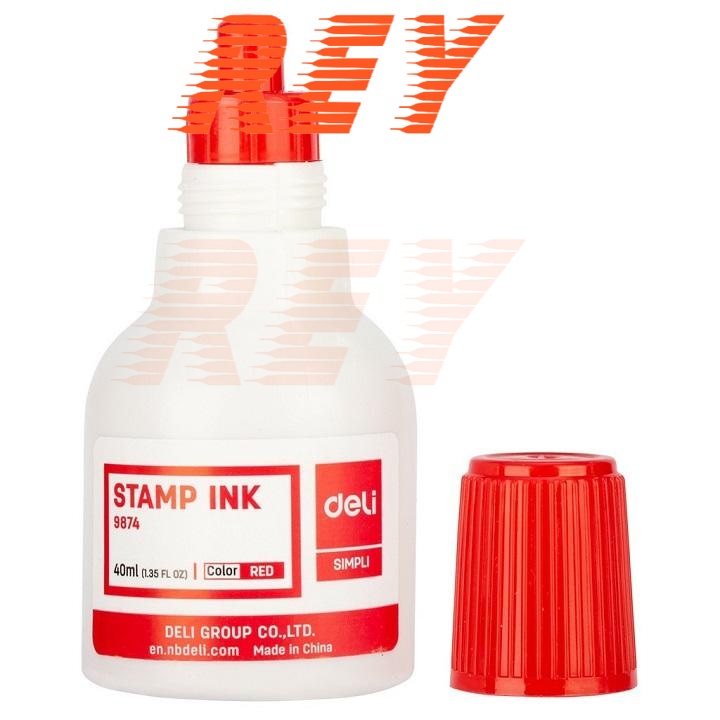 Lọ mực con dấu 40ml Deli 9874 giao hoả tốc