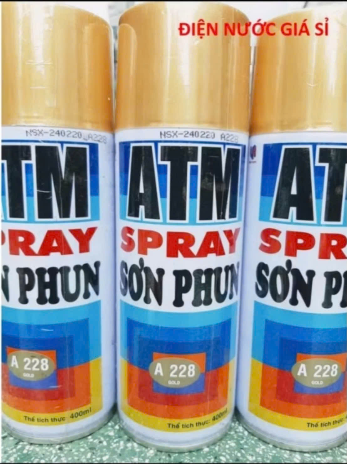 (Chính Hãng) Sơn Xịt Nhũ Vàng Đồng ATM A228 - Sơn Xịt Màu Vàng ATM A218