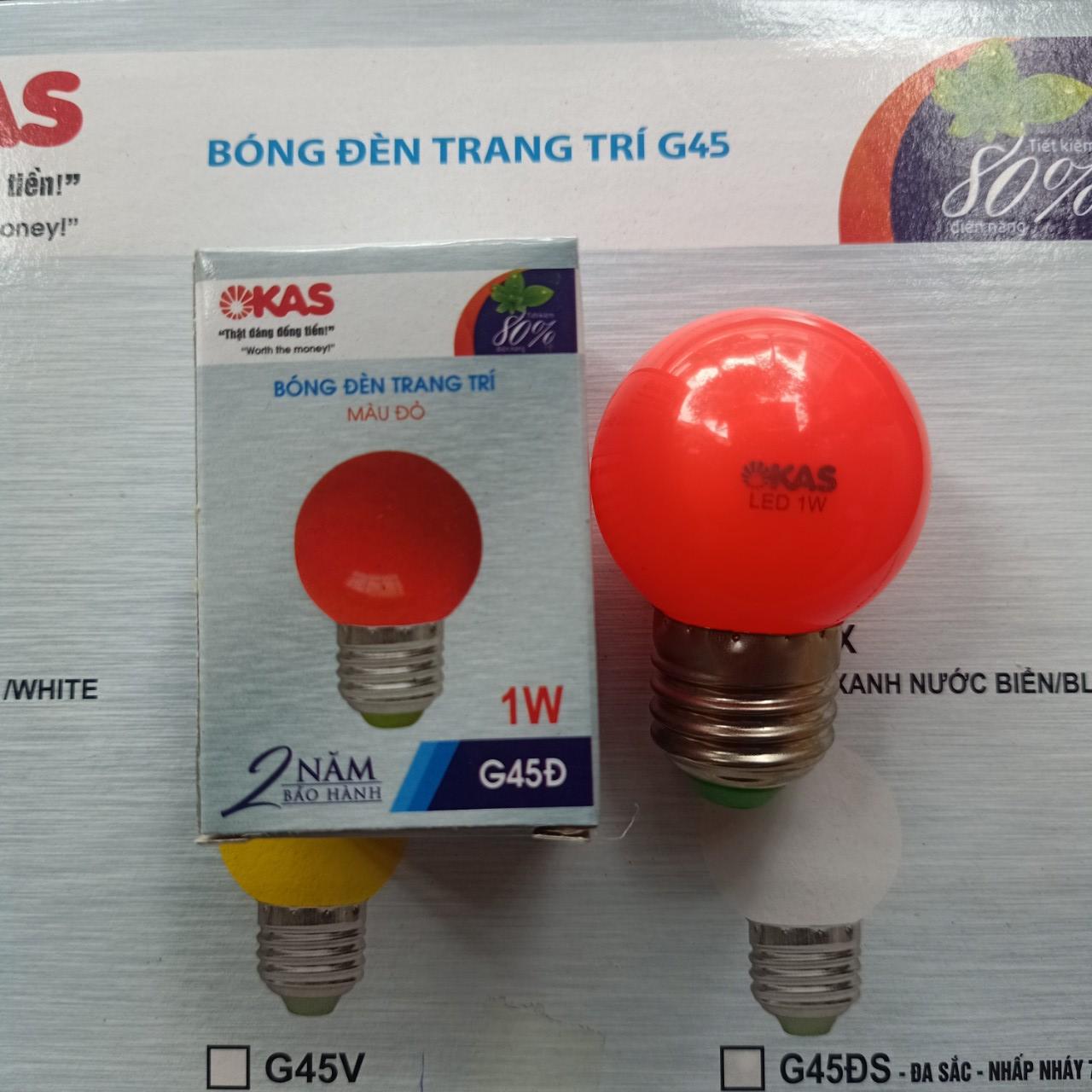 Bóng đèn led trang trí G45 1W OKAS