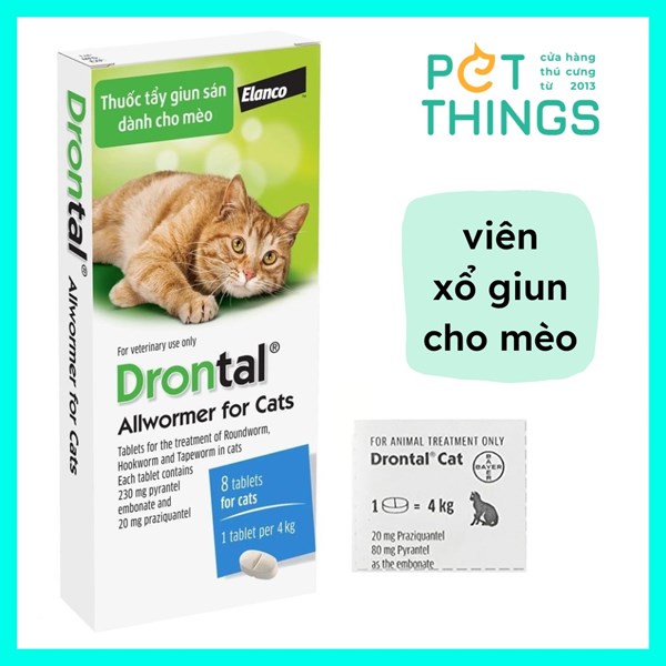 Thuốc Xổ Giun Cho Mèo Drontal Allwormer For Cats, 1 Viên