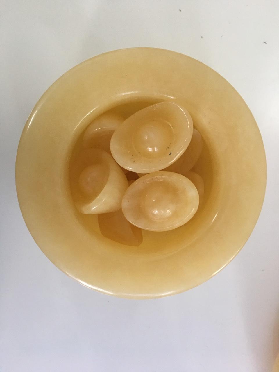 Bát tụ bảo - Thỏi vàng phong thủy ngọc Hoàng Long