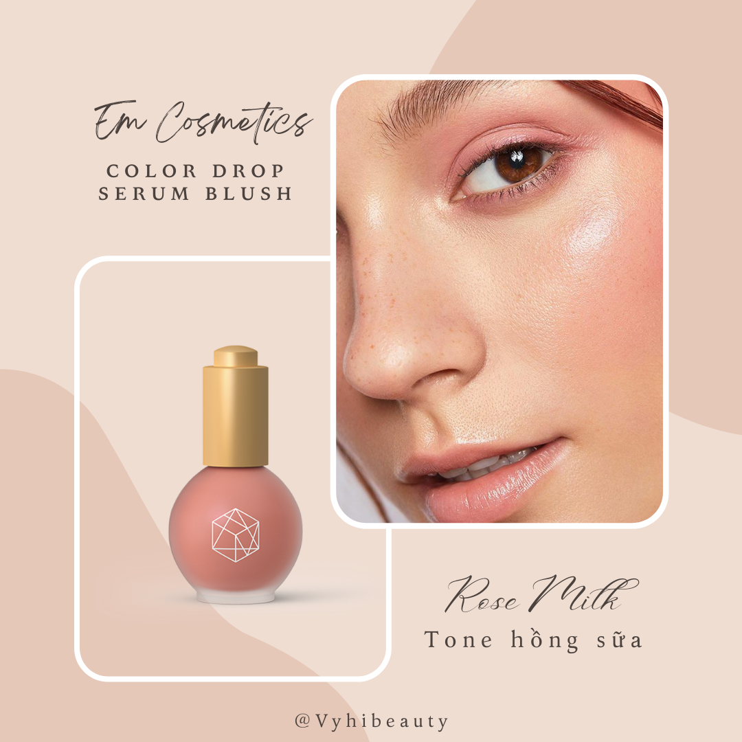 Phấn má Em Cosmetics Color Drops Serum Blush dạng kem