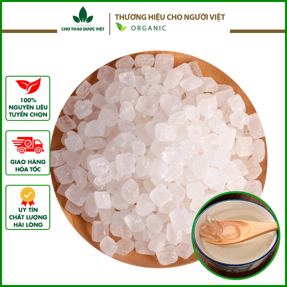 Đường phèn trắng 100g, đường phèn Lam Sơn, vị ngọt thanh, dùng nấu chè, chưng yến, nấu siro
