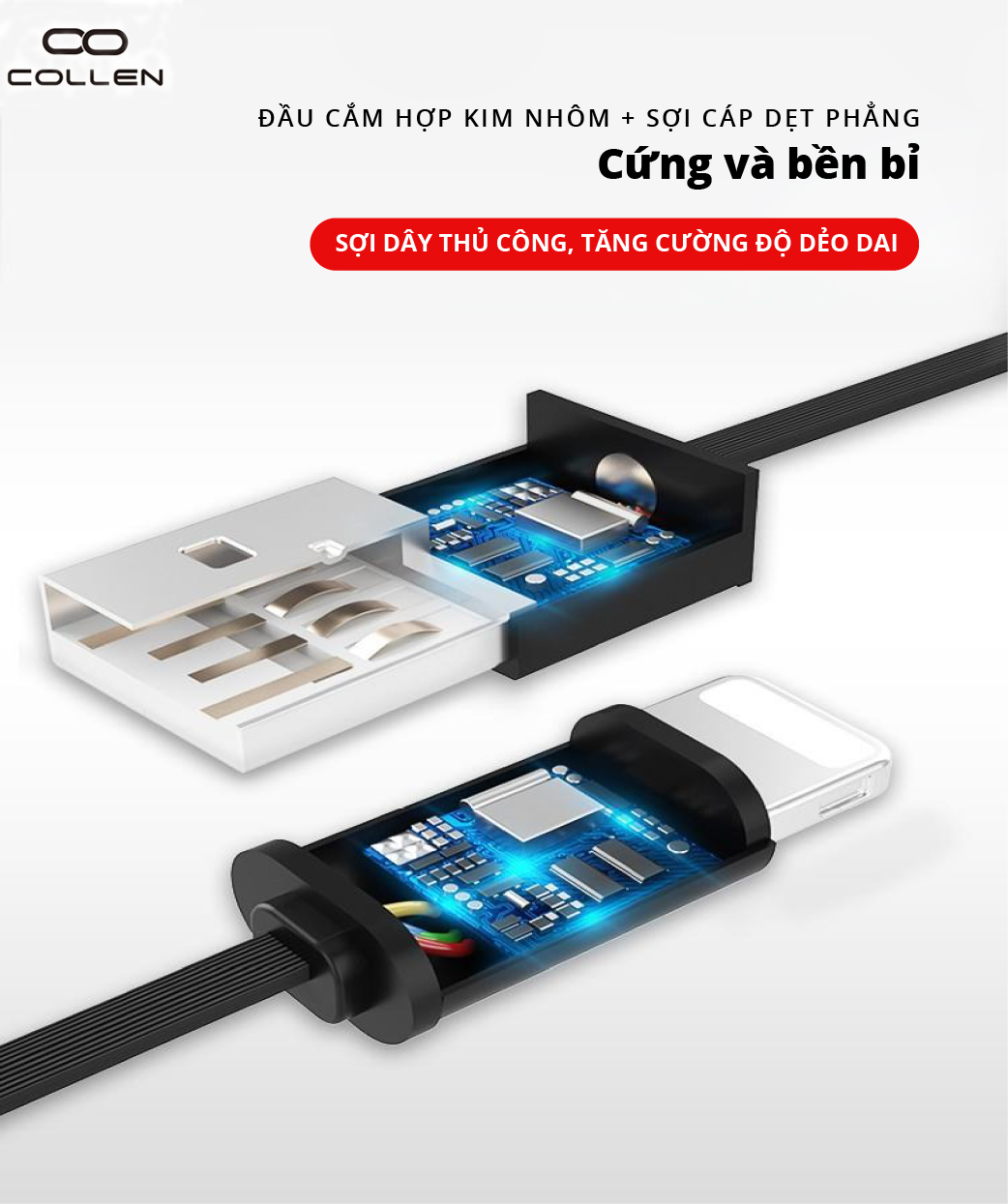 Cáp sạc iphone dạng rút gọn