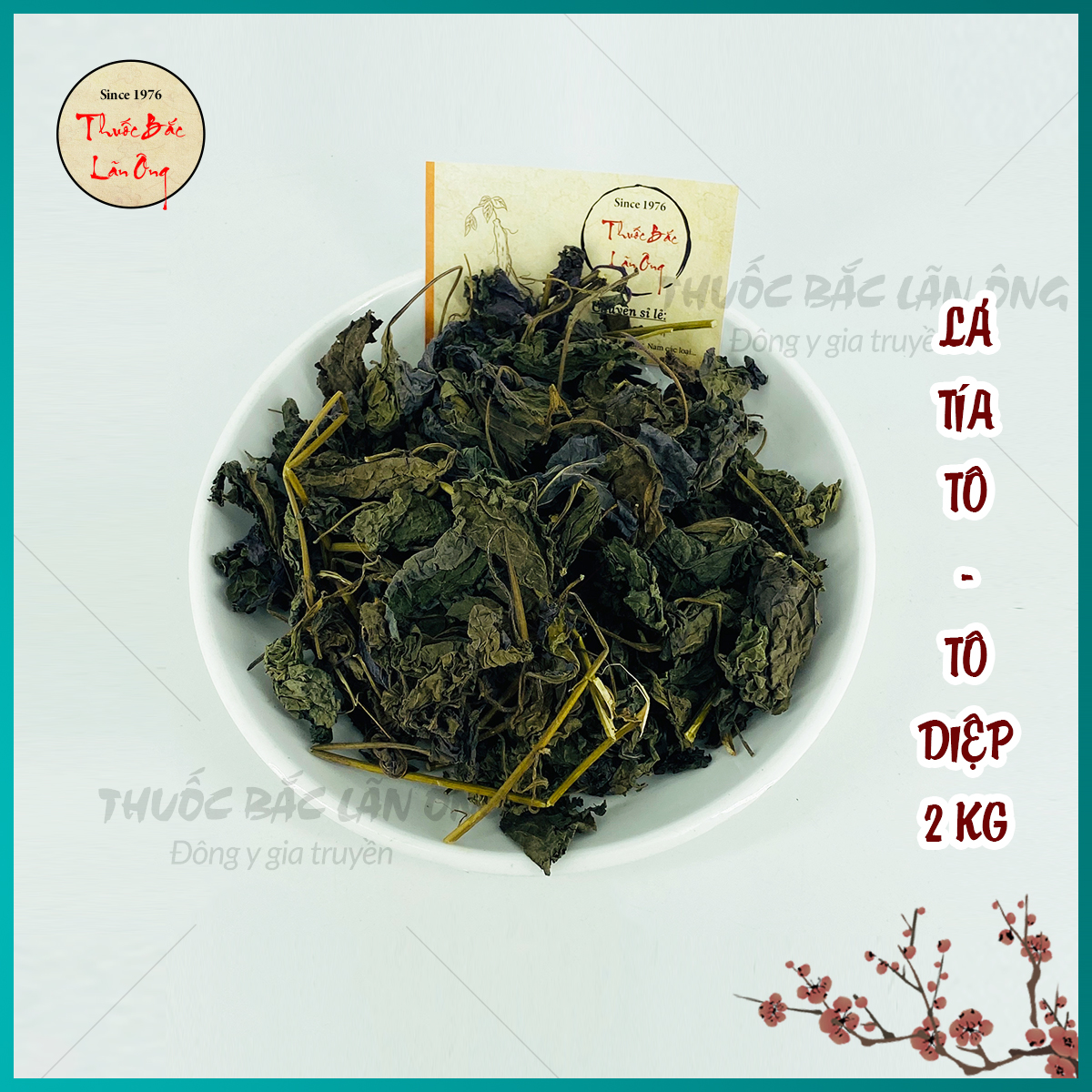 Lá tía tô sấy khô, thơm, sạch