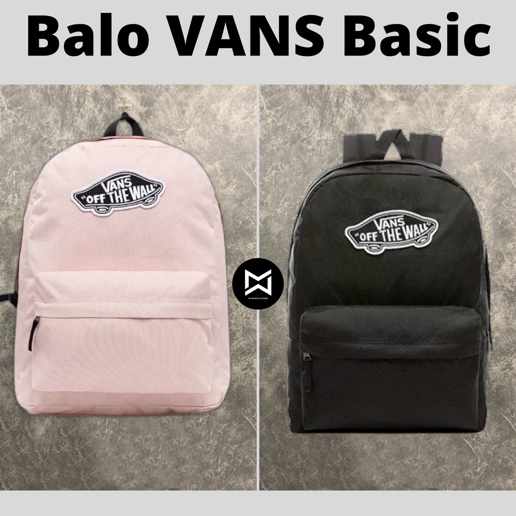 (Chính Hãng) (Tặng Túi Vải) Balo Vans Basic - Logo Đen Trắng (Có Sẵn - Full Tag)