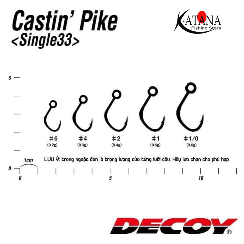 Lưỡi đơn câu lure mồi giả DECOY CASTIN' PIKE