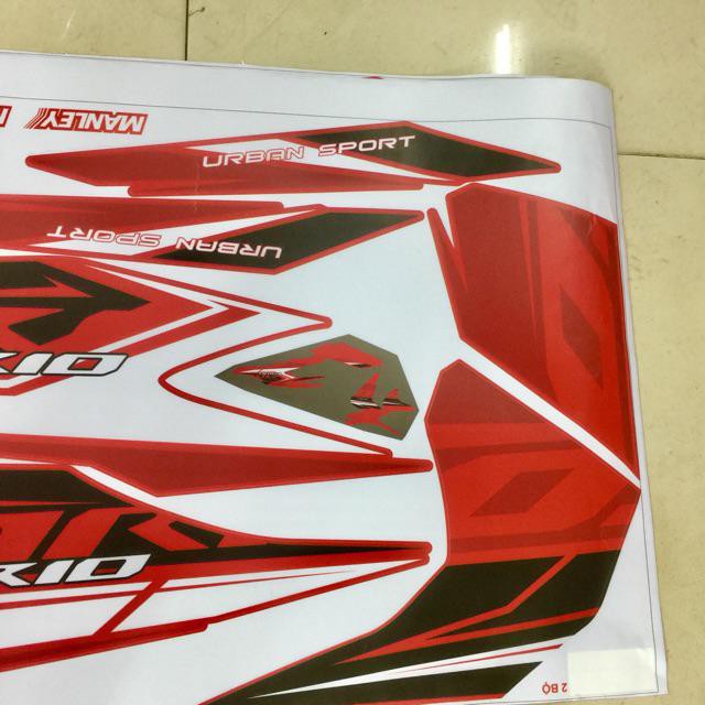 Tem Vario 2018 Đỏ Chỉ Trắng Đen Rời (Bộ)