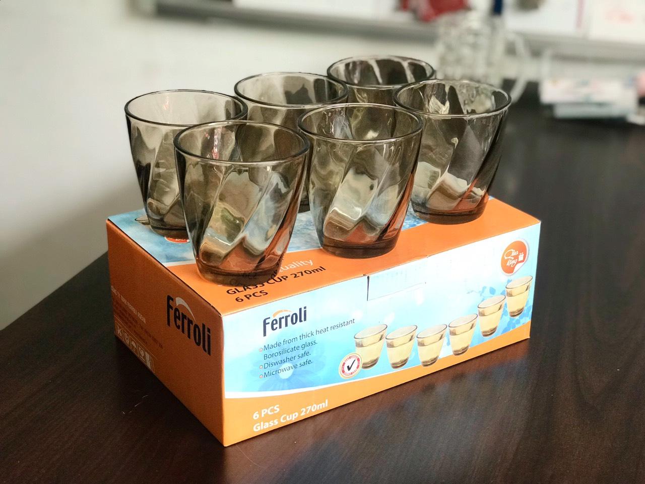Bộ ly thủy tinh Ferroli 6 chiếc 270ml