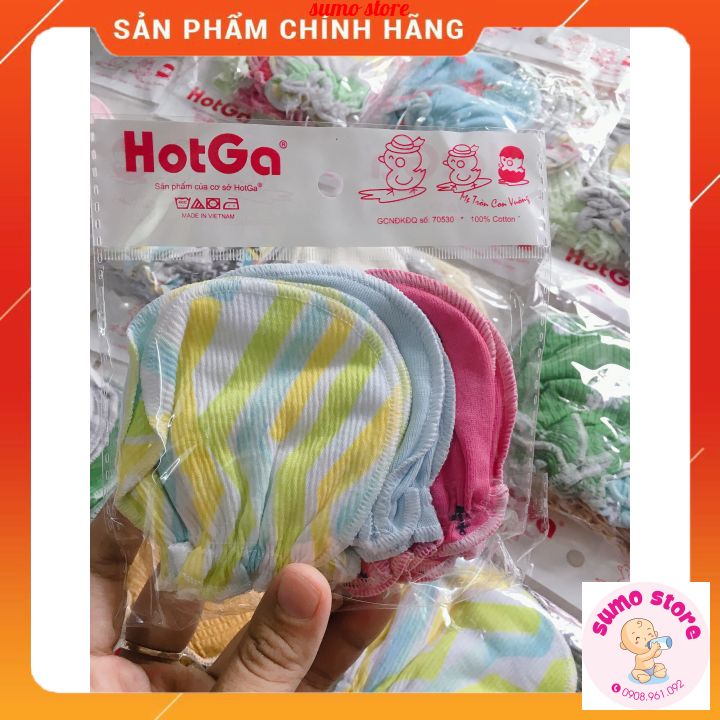 set 3 đôi bao tay sơ sinh hotga