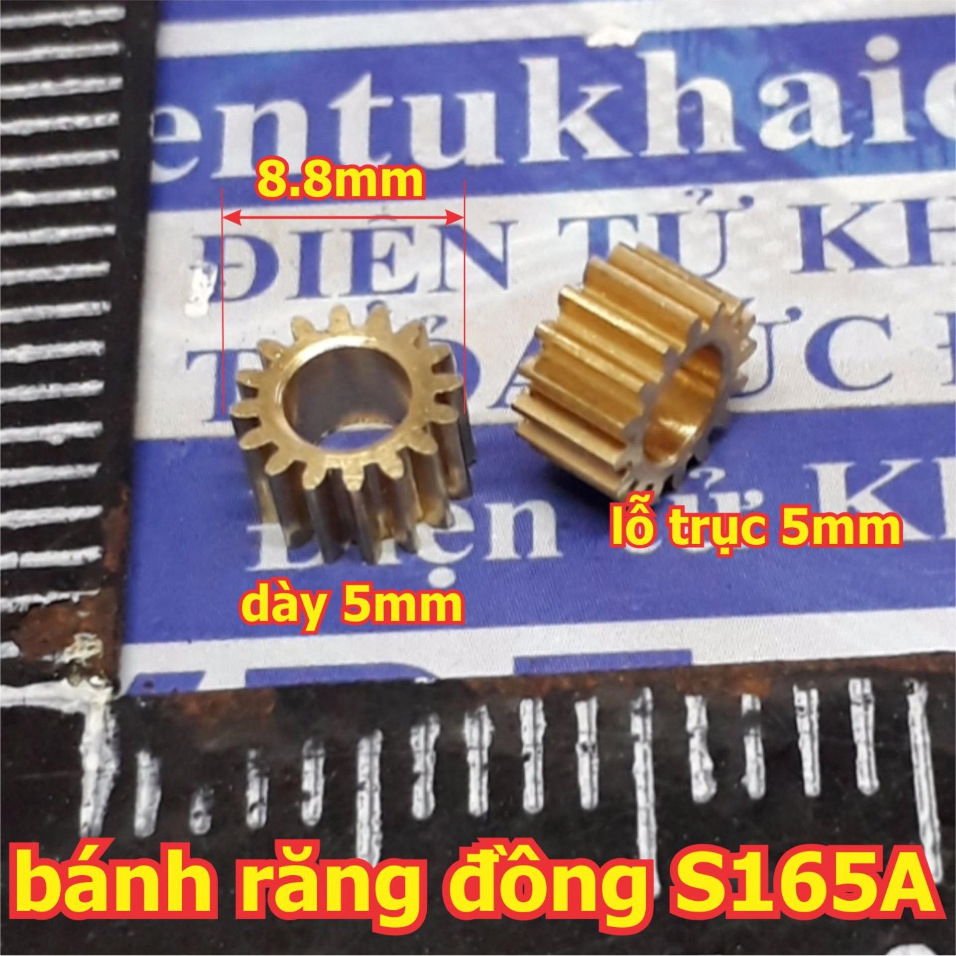 3 cái bánh răng đồng, đầu trục S165A 16 răng lỗ trục 5mm, cao 5mm, đường kính 8.8mm kde5482