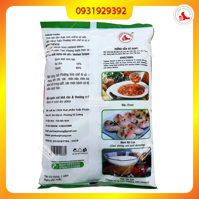 (Giảm 20K Ship Đơn Từ 49K) Bột Năng Tuấn Phương 400g ( Gói )