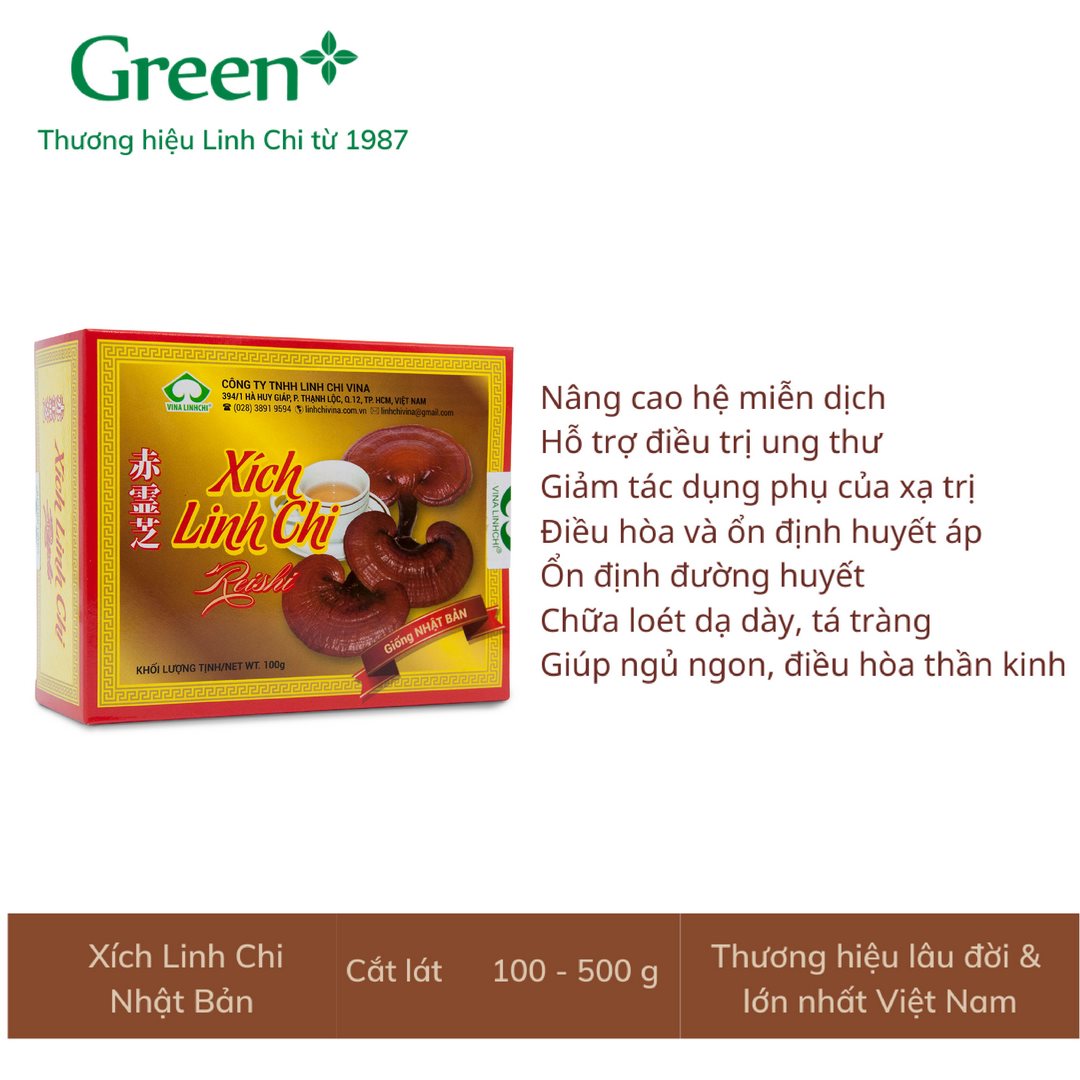 [HCM]Nấm Linh Chi Nhật - cắt lát 100g